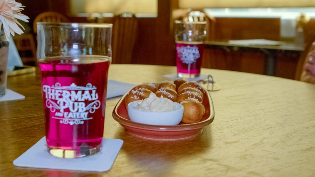 Baked Pretzel Bites with Drinks